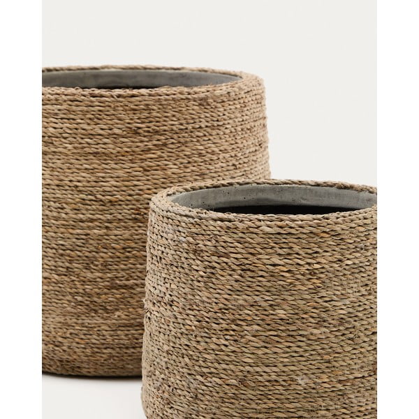 Okrasni cvetlični lonci v kompletu 2 ks iz cementa ø 35 cm Sigal – Kave Home-image-1