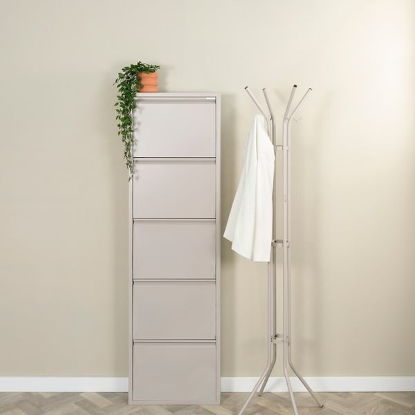 Sivorjava kovinska preklopna omarica za čevlje 50x169x15 cm Billy – Spinder Design-image-1