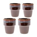 Rjave keramične skodelice v kompletu za espresso 4 ks 100 ml Tone – Dakls