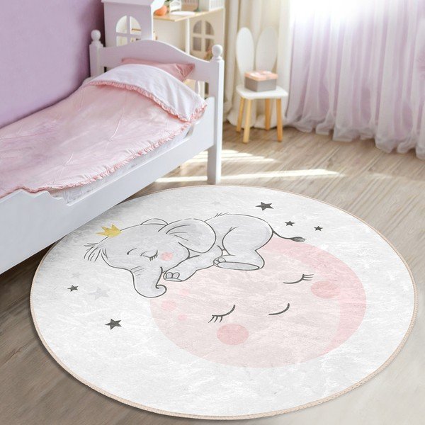 Bela otroška preproga ø 120 cm Comfort – Mila Home-image-2