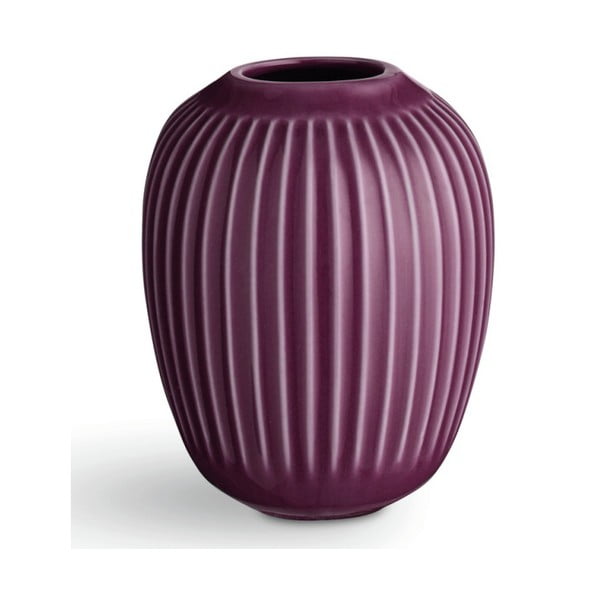 Vaza iz vijolične keramike Kähler Design Hammershoi, višina 10 cm