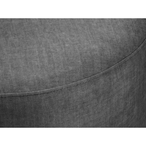 Siv žametni puf Mazzini Sofas Debbie, ø 68 cm-image-1