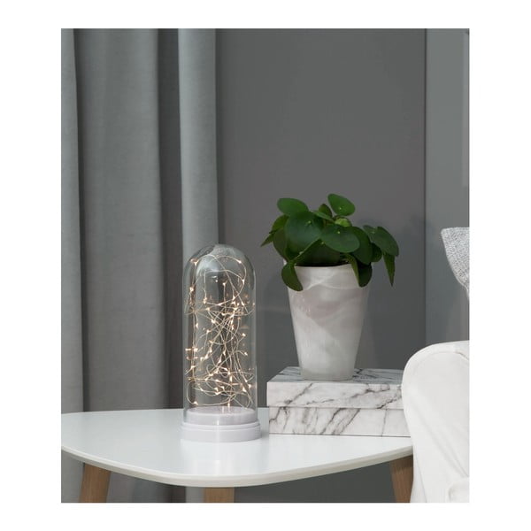Bela LED svetlobna dekoracija Best Season Glass Dome, višina 25 cm-image-4