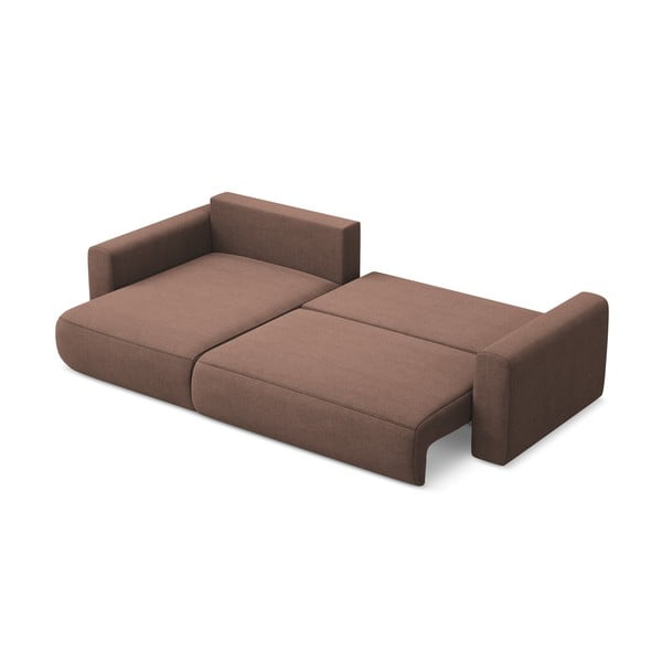 Rožnata raztegljiva/s prostorom za shranjevanje kotna sedežna garnitura (levi kot/z ležalnikom) Kapua – Makamii-image-4