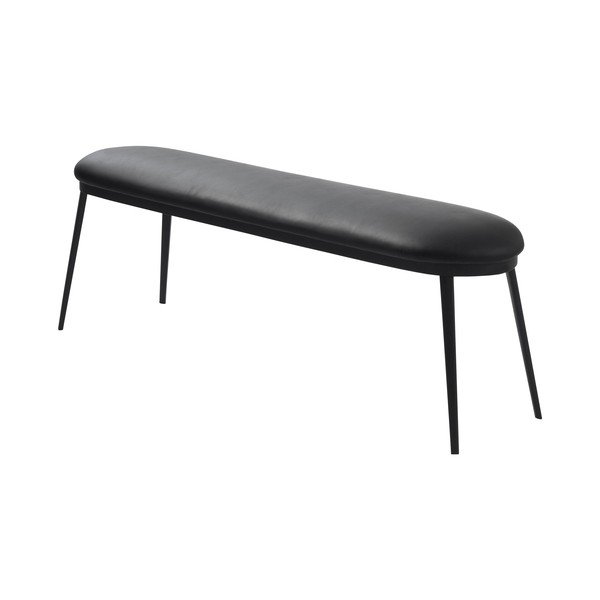 Črna klop iz umetnega usnja Gain – Unique Furniture-image-2