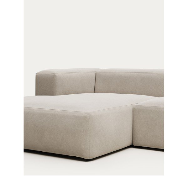 Bež kotna sedežna garnitura (levi kot) Blok – Kave Home-image-1