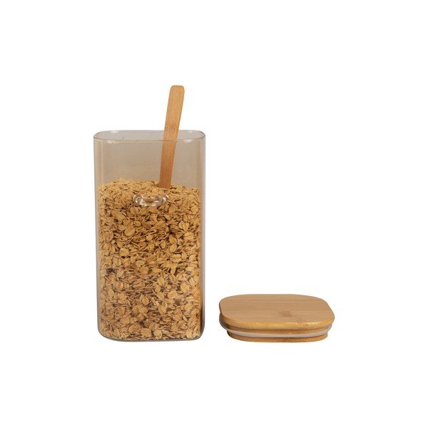 Rjava steklena posoda s pokrovom in žlico PT LIVING Canister, višina 19 cm-image-2