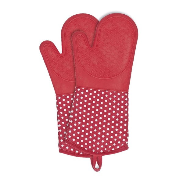 Komplet 2 rdečih zaščitnih silikonskih rokavic za peko Wenko Oven