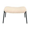 Kremno bel tabure iz umetnega krzna Glasgow – House Nordic