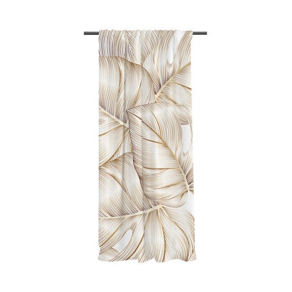 Zavesa iz bombažnega satena v zlati barvi 110x170 cm Golden Leaves – Butter Kings