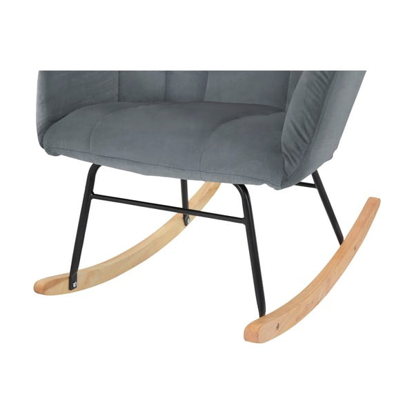 Siv žameten gugalni fotelj Elza – Støraa-image-4