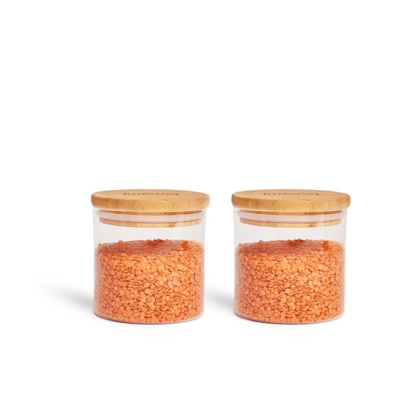 Steklene posode za shranjevanje v kompletu 2 ks živil – Bonami Essentials