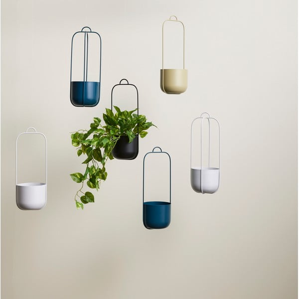 Modri kovinski viseči lončki v kompletu 2 kos ø 16 cm Lotus - Hübsch-image-1