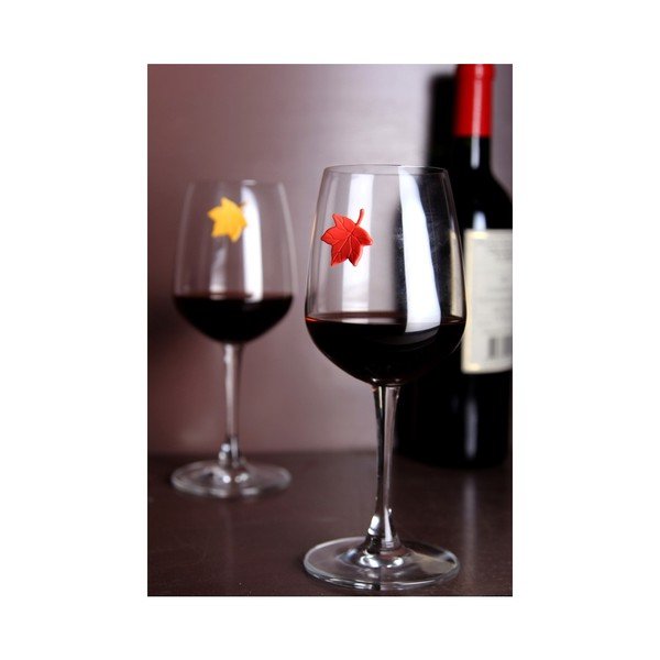 Komplet 6 razlikovalnikov za steklo Qualy&CO Leaf My Glass-image-1