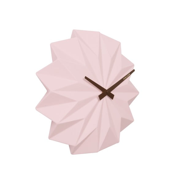 Roza stenska ura Karlsson Origami-image-2