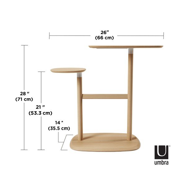 Stranska mizica iz masivne bukve 36x87 cm Swivo – Umbra-image-4