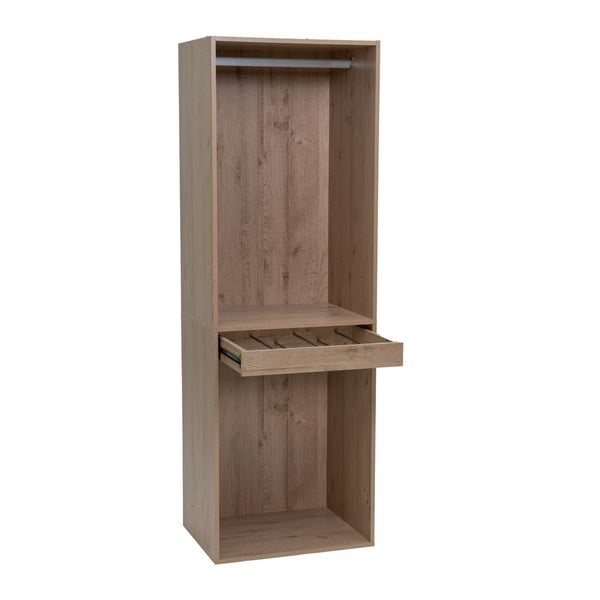 Odprta modularna garderobna omara v hrastovem dekorju  60x180x45 cm Modular – Casa Selección-image-1
