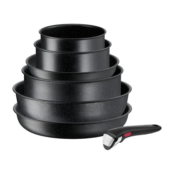 Aluminijast komplet loncev 7 ks INGENIO Black stone L3998702 – Tefal