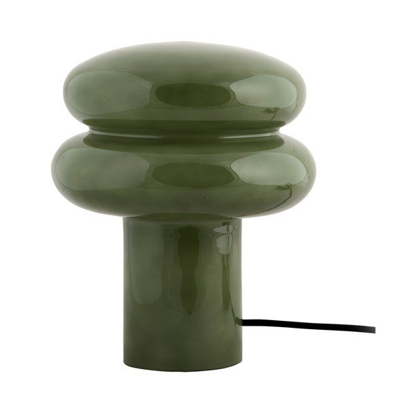 Zelena steklena namizna svetilka (višina 24 cm) Incesante – Leitmotiv