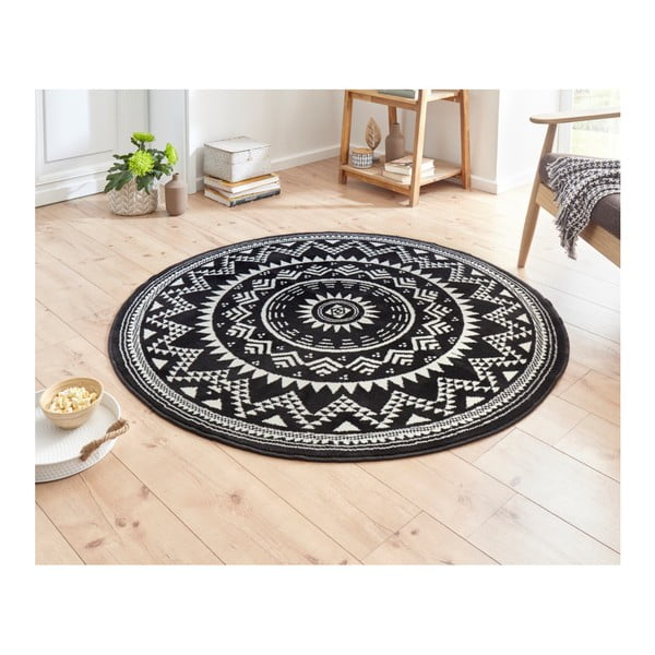 Črna preproga Hanse Home Celebration, ⌀ 140 cm-image-1