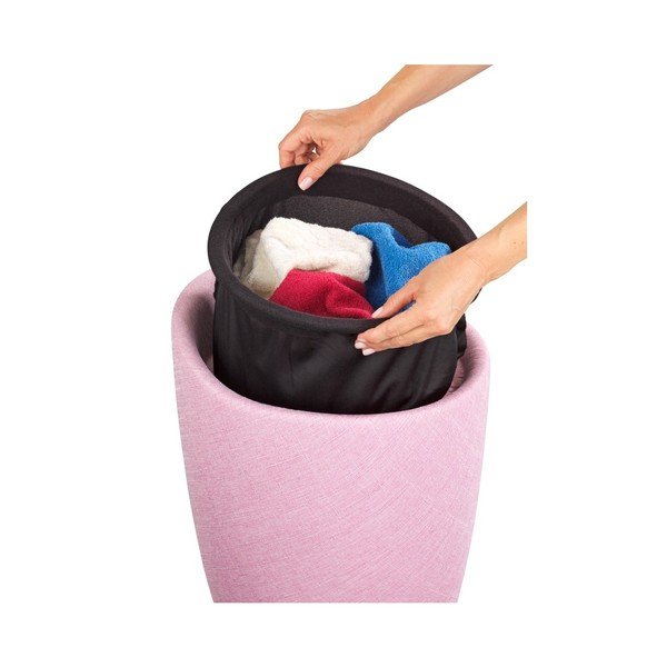 Roza koš za perilo in stolček v enem Wenko Linen Look, 20 l-image-2