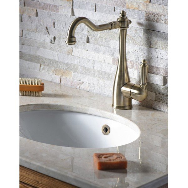 Kovinska rozeta za preliv umivalnika v bronasti barvi ø 3 cm – Sapho-image-1