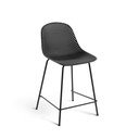 Temno siv kovinski plastičen vrtni barski stol Quinby – Kave Home