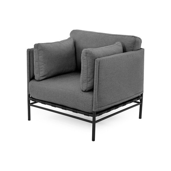 Temno siv oblazinjen vrtni fotelj Dandy – Sit Sit-image-3