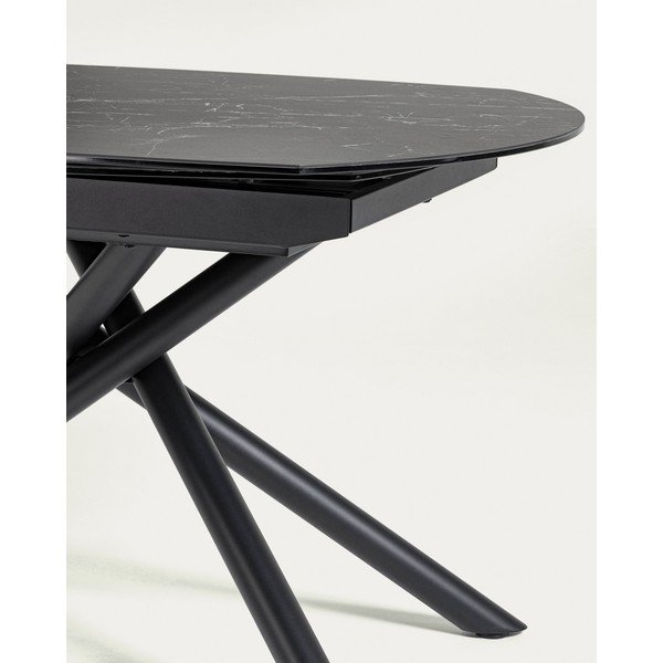 Raztegljiva jedilna miza z dodatno ploščo s keramično ploščo 100x130 cm Yodalia – Kave Home-image-4