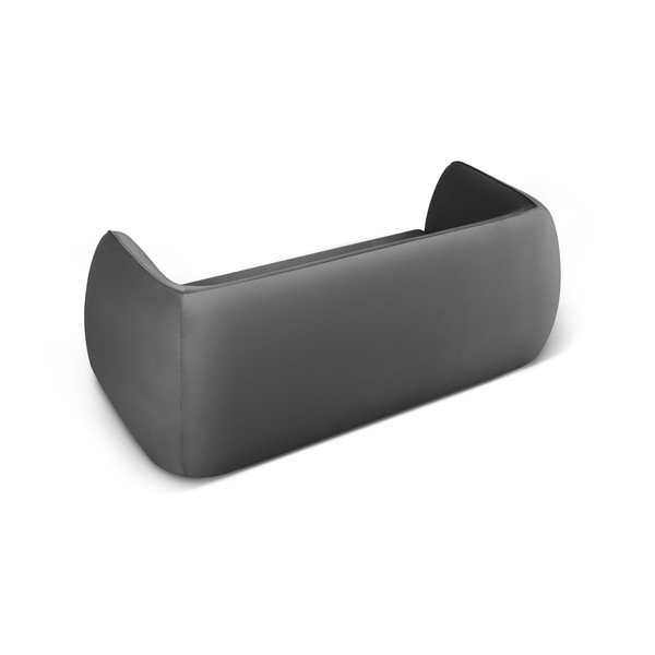Temno siva žametna sedežna garnitura 190 cm Lando – Micadoni Home-image-3
