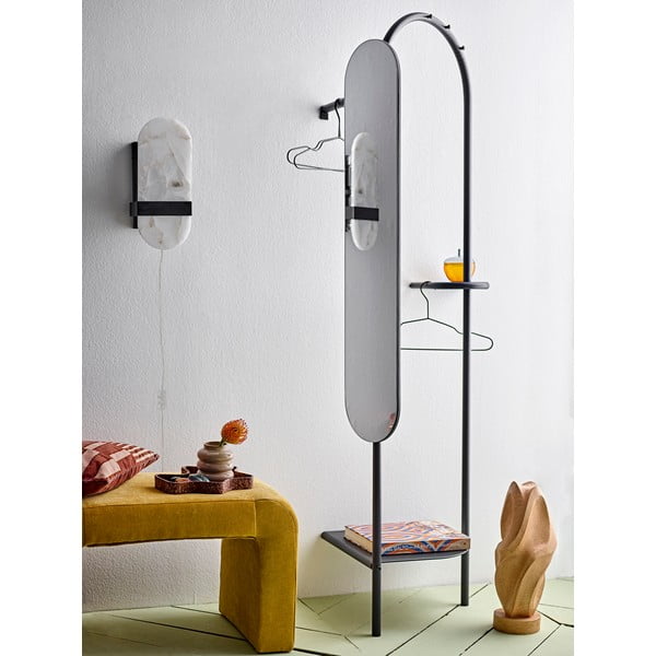 Črno kovinsko stojalo za oblačila Belen – Bloomingville-image-1