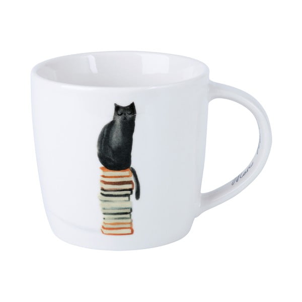 Bela porcelanasta skodelica 400 ml Well Read Cat – Maxwell & Williams