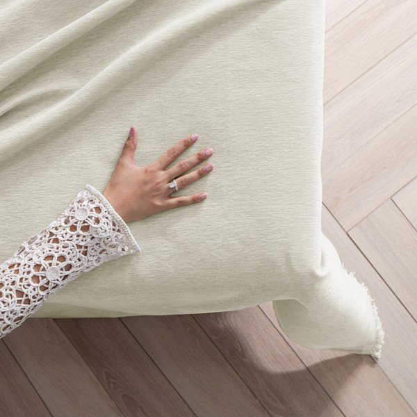 Kremno belo pregrinjalo iz šenilje 220x240 cm Talo – Filumi-image-1