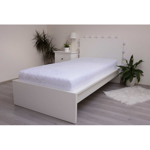 Bela napenjalna rjuha iz mikropliša 180x200 cm – Jerry Fabrics-image-2