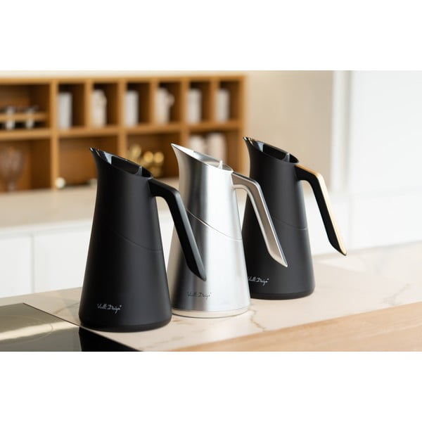 Črna termoska 1 l Soho – Vialli Design-image-1