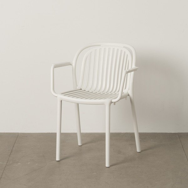 Bel plastičen jedilni stol Alia – Ixia-image-1