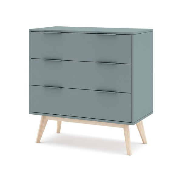 Prašno zelena komoda 80x83x40 cm Pisco – Marckeric-image-3