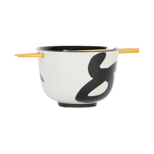 Črno-bela kamnita skleda ø 13 cm Linge - Sema-image-1
