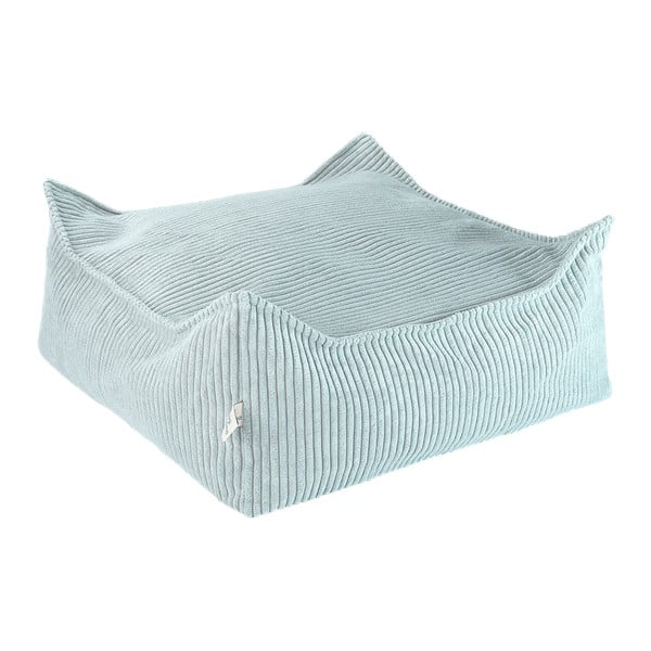 Mentolno zelena otroška vreča za sedenje iz rebrastega žameta Square – Wigiwama