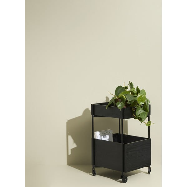 Voziček iz jesenovega lesa na kolesih 42x37 cm Fresh - Hübsch-image-1