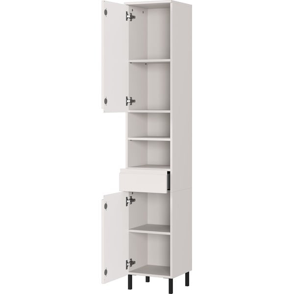 Kremno bela ozka visoka kopalniška omarica 34x190 cm Salinas – Germania-image-3