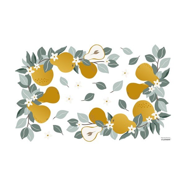 Nalepke 64x40 cm Pears Ornaments – Lilipinso