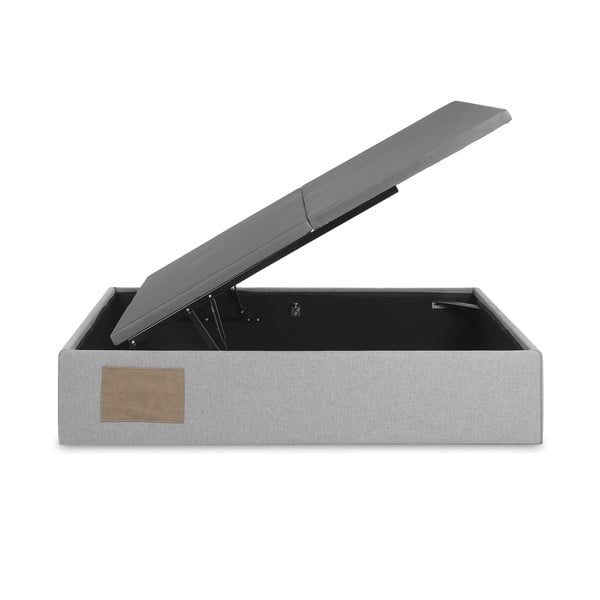 Siva oblazinjena zakonska postelja s prostorom za shranjevanje 180x200 cm Matters – Kave Home-image-3