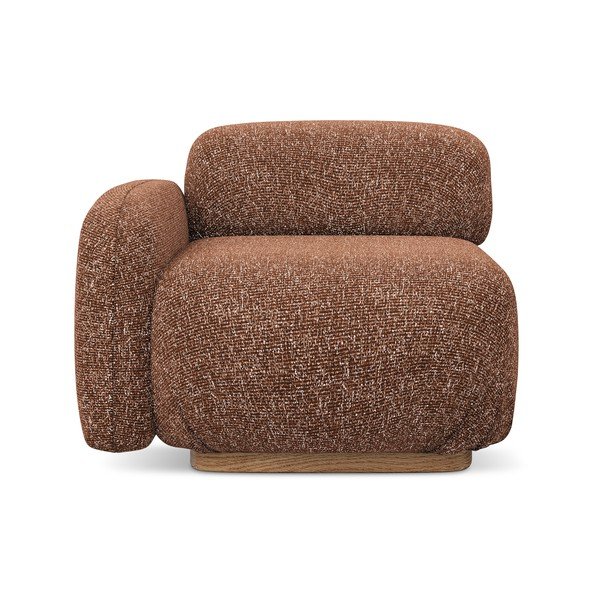 Oranžen/rjav modul za sedežno garnituro (levi kot) Ailani – Makamii