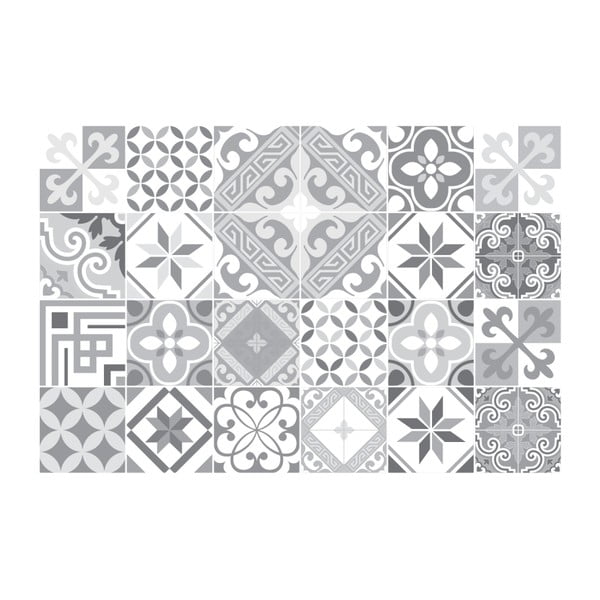 Komplet 24 stenskih nalepk Ambiance Wall Decal Cement Tiles Azulejos Micalina, 15 x 15 cm-image-2