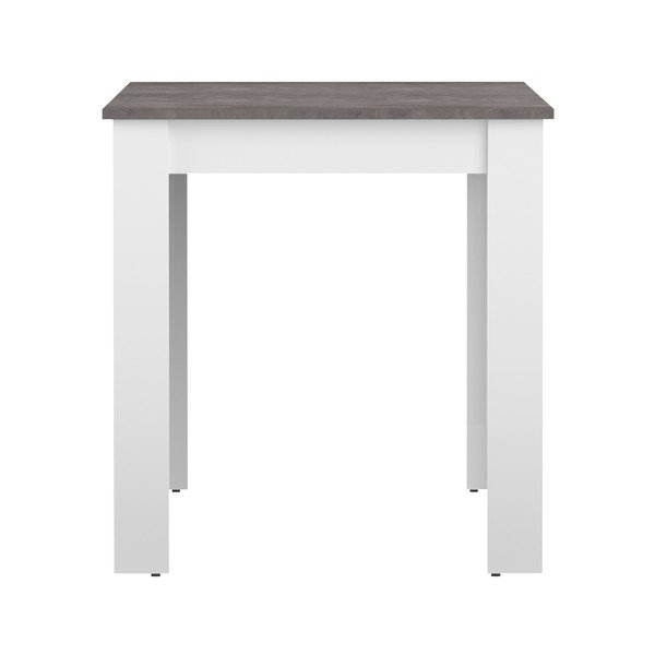 Bela jedilna miza s ploščo v betonskem dekorju 110x70 cm Nice - TemaHome -image-2