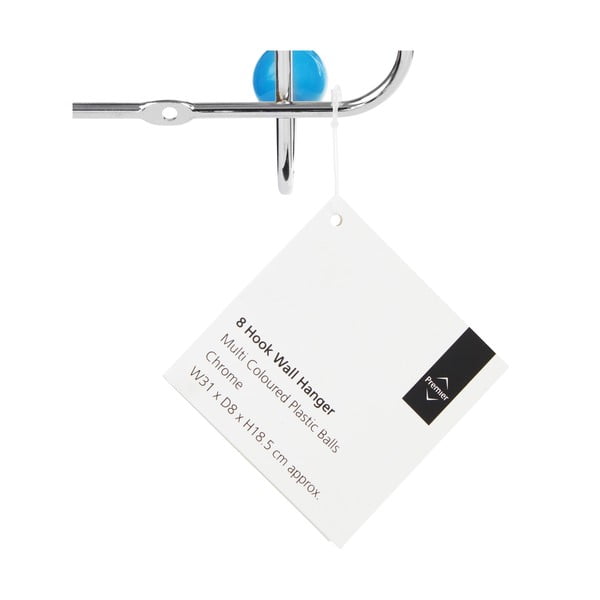 Kovinski stenski obešalnik v srebrni barvi Plastic – Premier Housewares-image-1