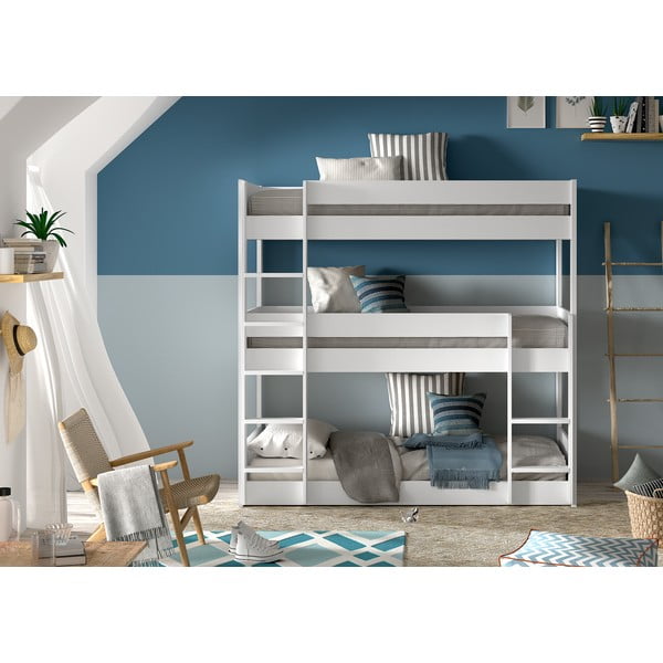 Bel otroški pograd postelja iz masivnega bora 90x200 cm Scott – Vipack-image-2