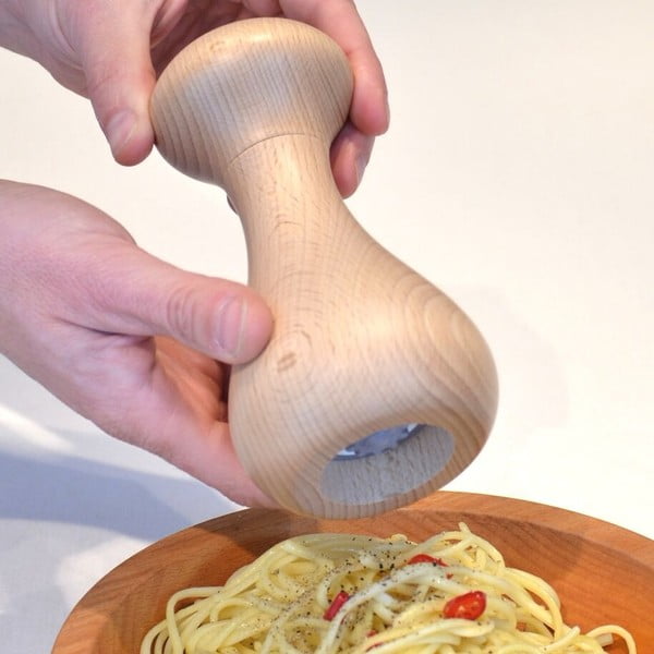 Mali črn mlinček za začimbe iz hrastovega lesa Wireworks Grinder-image-2