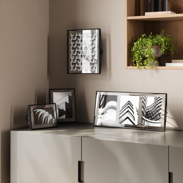 Črn kovinski stoječ/stenski okvir 25x30 cm Prisma – Umbra-image-3